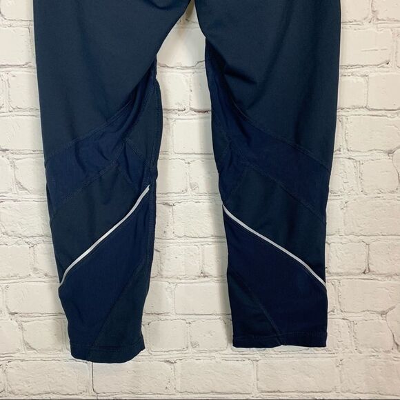 Zella Womens Small s/p Blue Reflective Cropped Running Yoga Athletic Pants - Picture 7 of 9